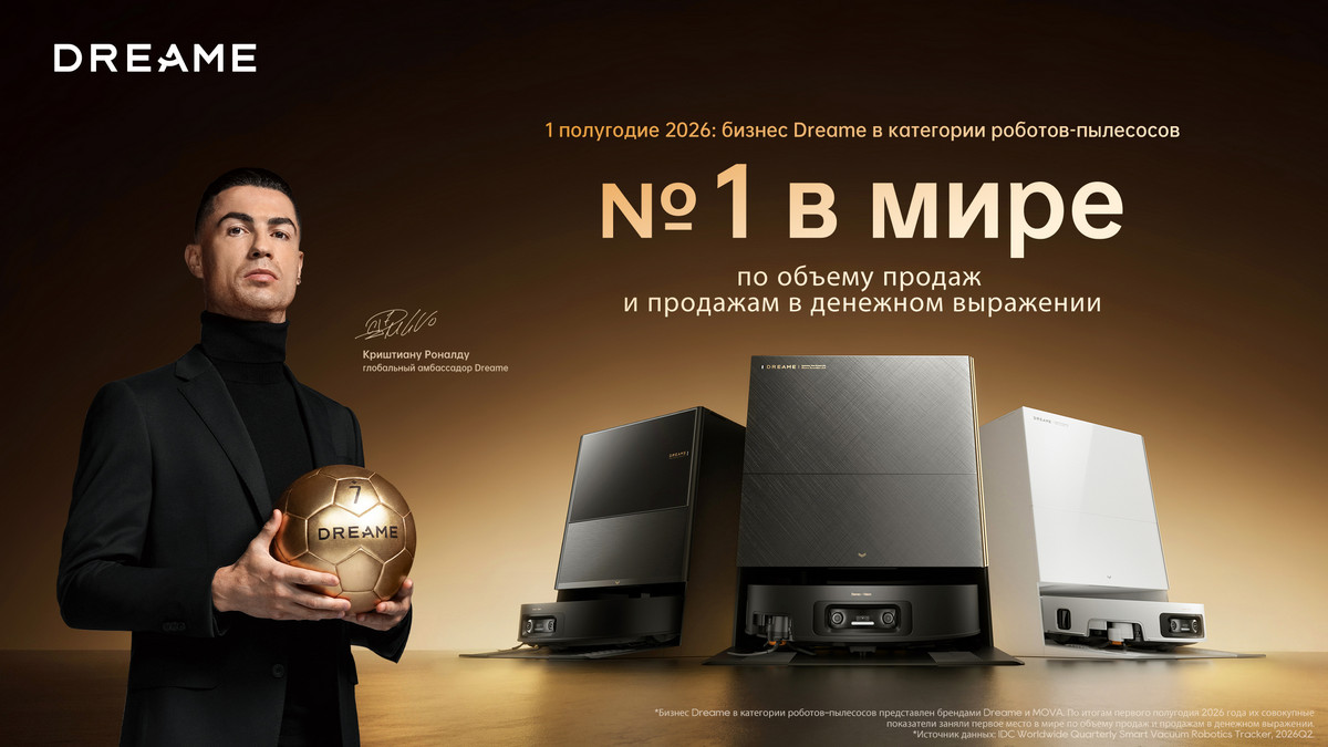 Dreame Group заняла первое место в мире по объему продаж роботов-пылесосов