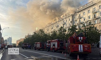 В центре Минска произошел крупный пожар в жилом доме